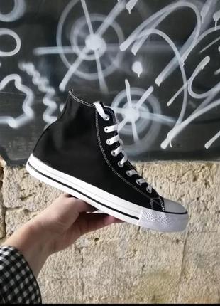 Кеди converse all star hi black3 фото