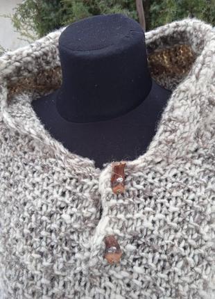 Шерстяной худи свитшот с капюшоном мужской 2