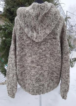 Шерстяной худи свитшот с капюшоном мужской 3