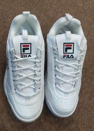 Снікерси fila disruptor low wmn 1010302.1fg white оригінал!!!5 фото