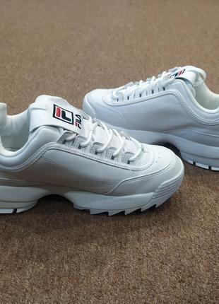 Снікерси fila disruptor low wmn 1010302.1fg white оригінал!!!8 фото