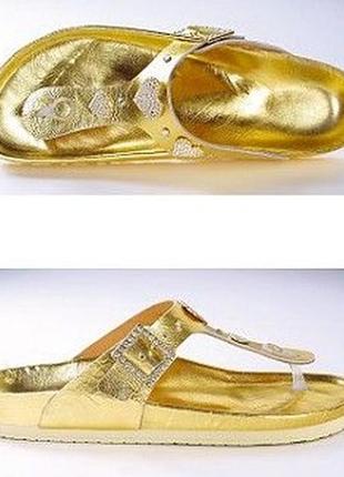 Сланцы, шлепки   birkenstock heidi klum gold diamond swarovski1 фото