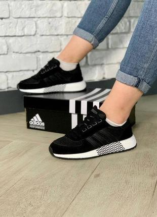 Adidas marathon black кроссовки адидас наложенный платёж купить1 фото