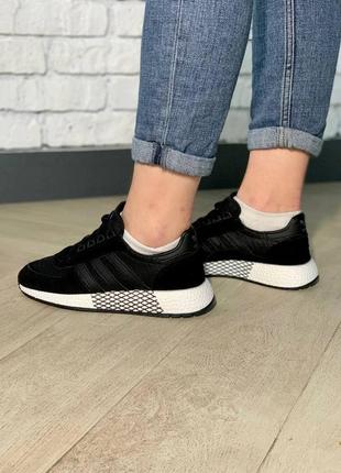 Adidas marathon black кроссовки адидас наложенный платёж купить8 фото
