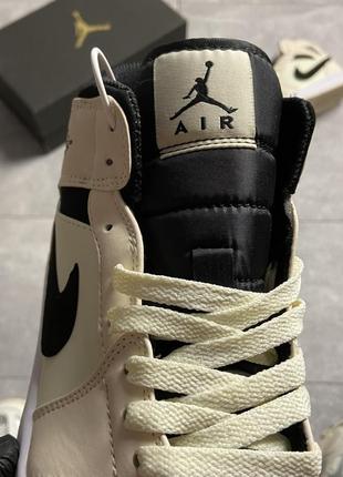 🔥кросівки  nike air jordan 1 beige black10 фото