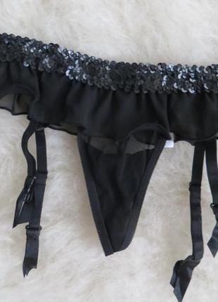 Пояс для чулок с пайетками р.10