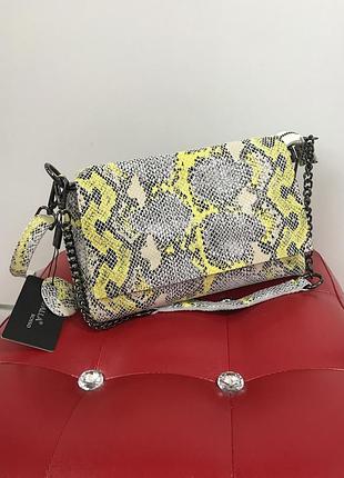 Шкіряна сумка сумка під шкіру пітона кроссбоди клатч🔥🔥🔥