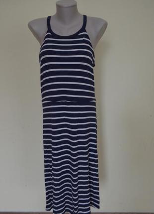Шикарное брендовое качественное трикотажное платье в полоску2 фото