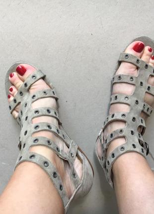 Замшеві босоніжки устілка 25 см