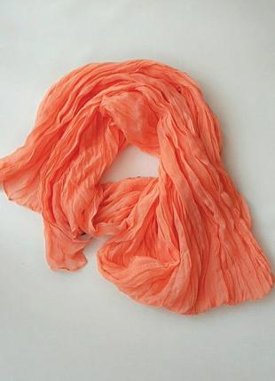 Легкий шарф персиковий, ostin5 фото