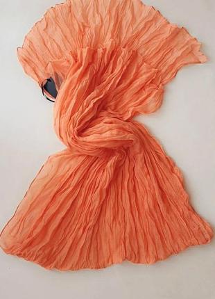 Легкий шарф персиковий, ostin8 фото