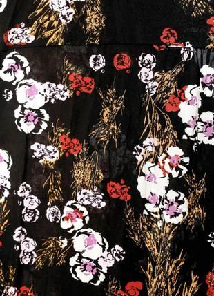 Блуза co’couture цвет черный с цветочным принтом3 фото