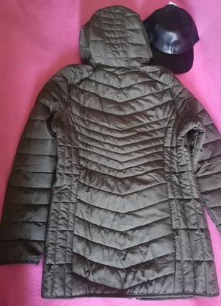 Стеганая удлиненная куртка парка с капюшоном деми голландия премиум качество m/l вполцены2 фото