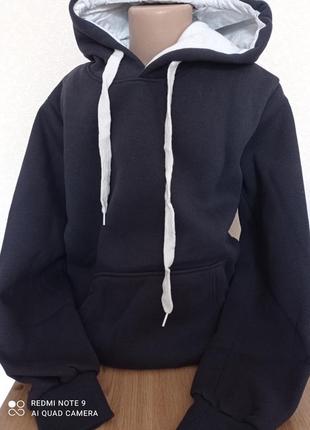 Реглан з капюшоном темно синій 12 - 15 років