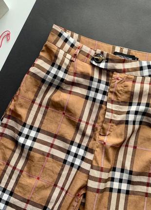 👖штаны в клетку в стиле burberry/высокие бежевые повседневные брюки/кофейные брюки 👖7 фото