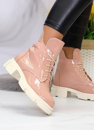 Черевики 36-40 розмір, натуральна шкіра лак, новинка