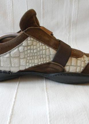 Неординарные замшевые мужские туфли италия р.42/43/ст.28см3 фото