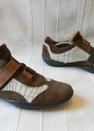 Неординарные замшевые мужские туфли италия р.42/43/ст.28см10 фото