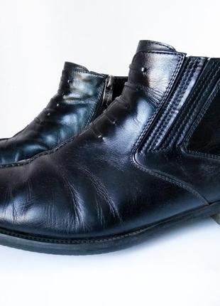 Кожаные ботинки туфли большой размер 42 тренд 21 маскулинный стиль казаки чоботи черевики4 фото