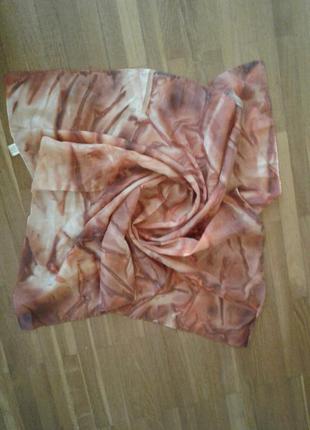 Новый платок/палантин натуральный шелк 90×90см3 фото