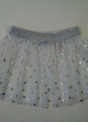Фирменная красивая нарядная юбка со звездочками primark на 2 3 4 года