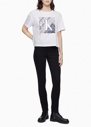 Футболка  Calvin K50K508871 Big & Tall Olivgrön sweatshirt med stor logga размер s