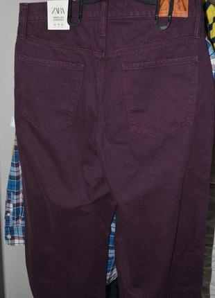42/10/32/м фірмові джинси з високою посадкою і широкими штанинами зара zara8 фото