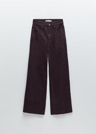 42/10/32/м фирменные джинсы с высокой посадкой и широкими штанинами зара zara