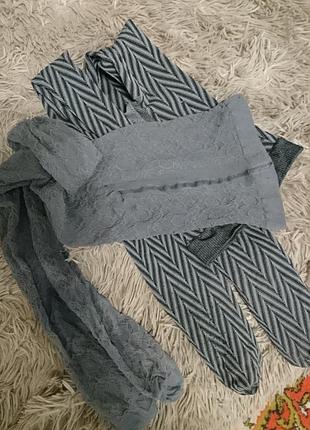 Колготы капроновые ажурные, с узором, в подарок 😜