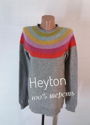 Цікавий вовняний светр heyton 100% wool1 фото