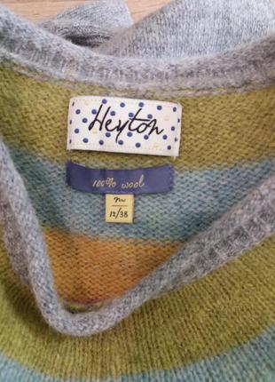 Интересный шерстяной свитер heyton 100% wool6 фото