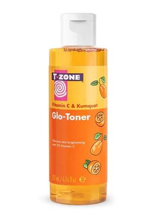 T-zone vitamin c & kumquat glo toner тонік для обличчя з вітаміном с , 200ml