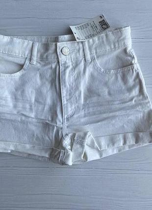Нові білі шорти h&m розм. 13-14 р./164 (підійдуть на xs-s)