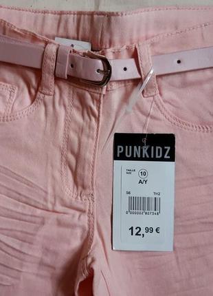 Цветные джинсы розовые слимы punkidz франция на 10 лет (140см)