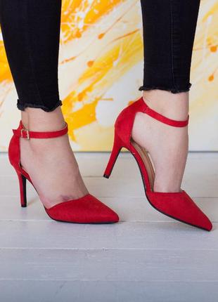 Женские туфли красные taffy 2627