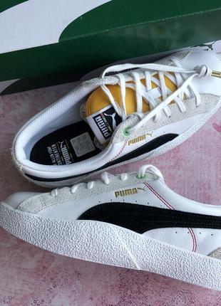 Стильные кожаные кроссовки, кеды сникерсы puma Logo love wh women's