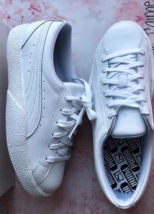 Белые кеды кроссовки сникерсы puma Logo love blank