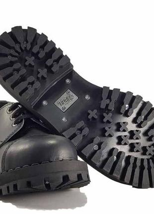 Туфлі оксфорди steel c металевим носком стіли steel 3 eye black smooth leather залізо сталь шкіра
