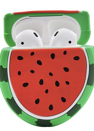 Чехол для наушников airpods 1/2 арбуз 🍉1 фото