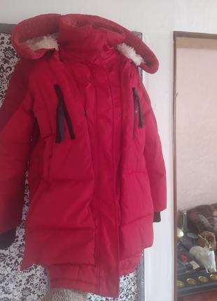 Зимова курточка на дівчинку підлітка 150 зростання2 фото