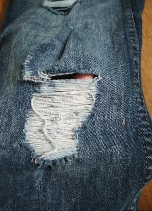 Нові стильні стрейчеві джинси з потертостями від livergy, р. 48. див. заміри на фото!5 фото