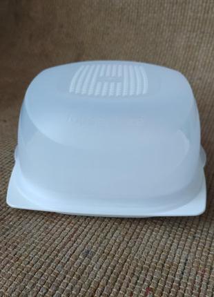 Мембранний дихаючий еко контейнер для зберігання сиру / розумна сирниця "крихітка" tupperware5 фото