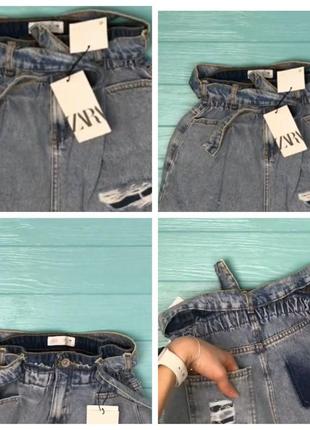 Трендова модная джинсовая юбка для девочки от zara zara испания нова колекцыя6 фото