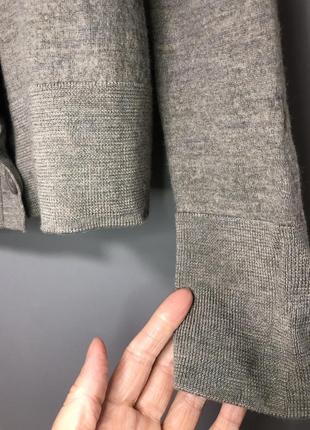 Cos rundholz вовняної кардиган светр 100% вовна сірий блейзер7 фото