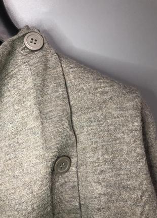 Cos rundholz вовняної кардиган светр 100% вовна сірий блейзер8 фото