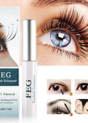 Найпотужніший стимулятор росту вій feg eyelash enhancer. оригінал3 фото