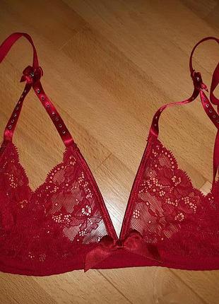 Яркий алый бюстгалтер от ann summers! p.-l