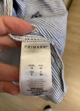 Рубашка primark стильная модная с вышитым принятом в полоску2 фото