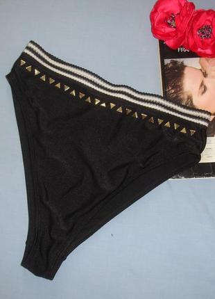 Низ от купальника плавки размер 44-46 / 10 черные высокие