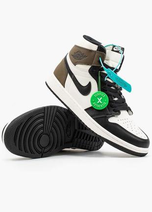 Мужские кроссовки nike air jordan 1 retro black brown  42-43-44-45